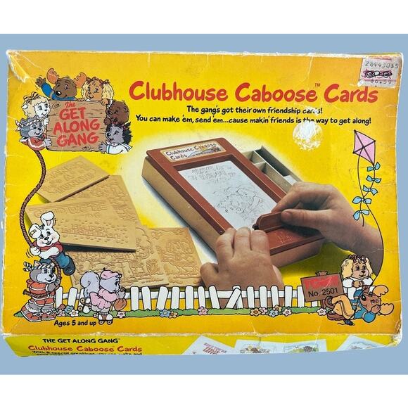 VTG TOMY 80s Get Along Gang Clubhouse Caboose Cards Kit Box Art Nostalgia Retro - Picture 2 of 10